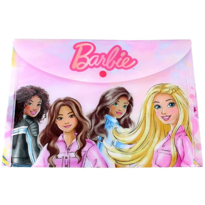 Gim barbie paints folder with button for paper a4, , medium
