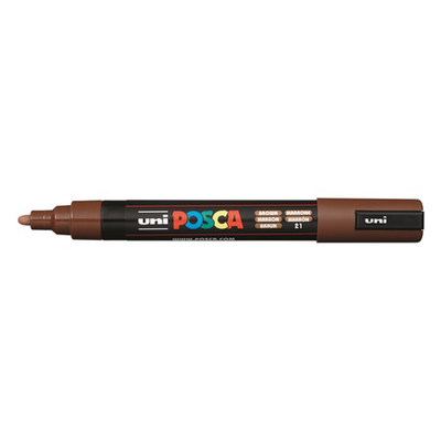 Uni posca bullet tip paint marker pc-5m 1.8-2.5mm brown, , medium