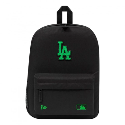 New era mlb la dodgers applique stadium bag, Black/green, medium
