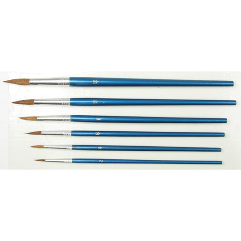 Centrum paint brushes set of no 2,4,6,8,10,12, , medium-null