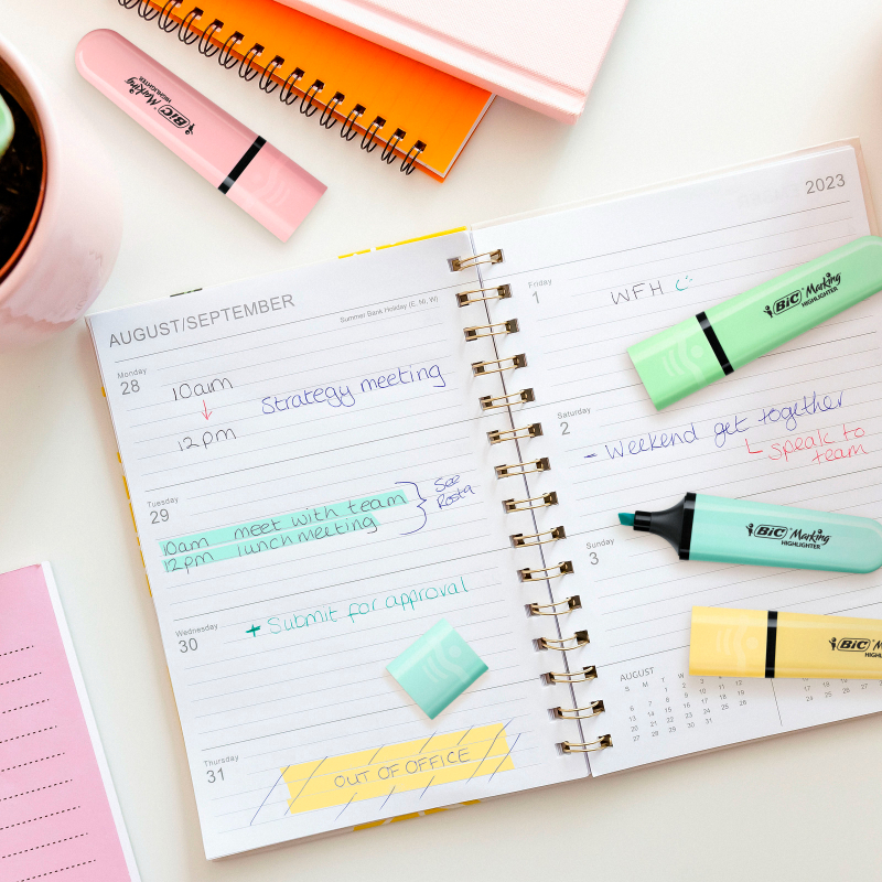 Product image: Bic marking highlighter 2pcs - yellow green pastel, , medium-null