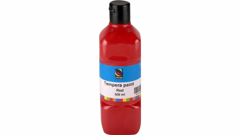Omega tempera paint 500ml brillant red tp4, , medium-null