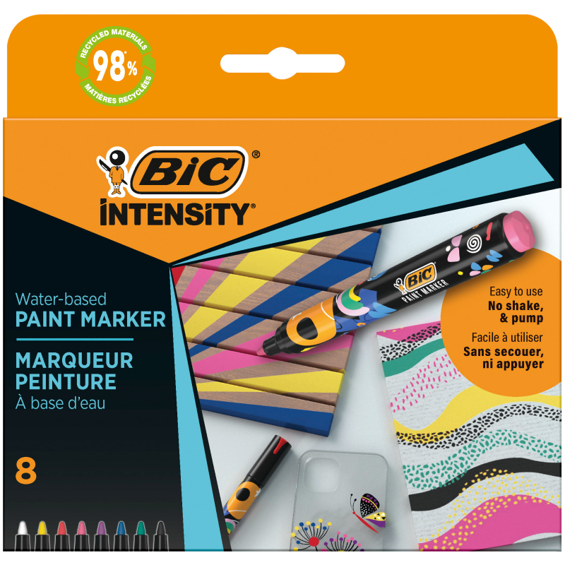 Bic paint marker 8pcs - bright colors, , medium-null