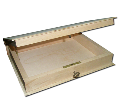 Wooden box "agenda" 21x17x4.5cm, , medium