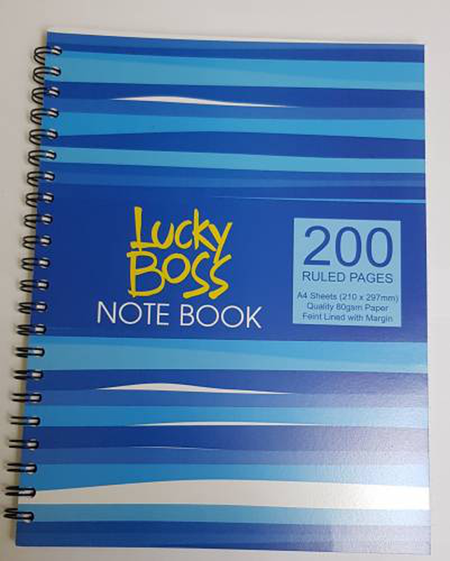 Lucky boss spiral note book a4 200 pages lb004, , medium-null