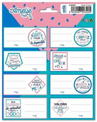 Erik grupo ele0257 self-adhesive labels amelie pastel collection