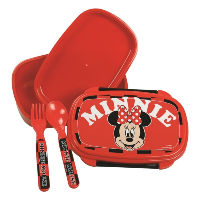 Gim lunchbox with cutlery 600ml minnie, , medium-null