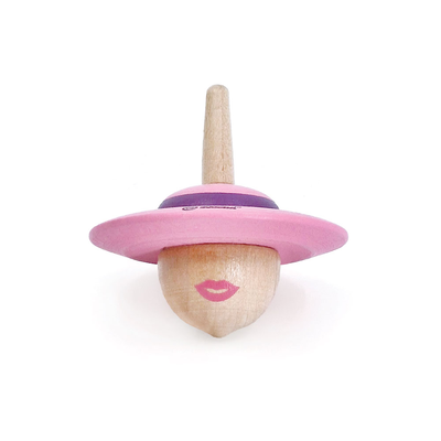 The lady wooden spinning top, , medium