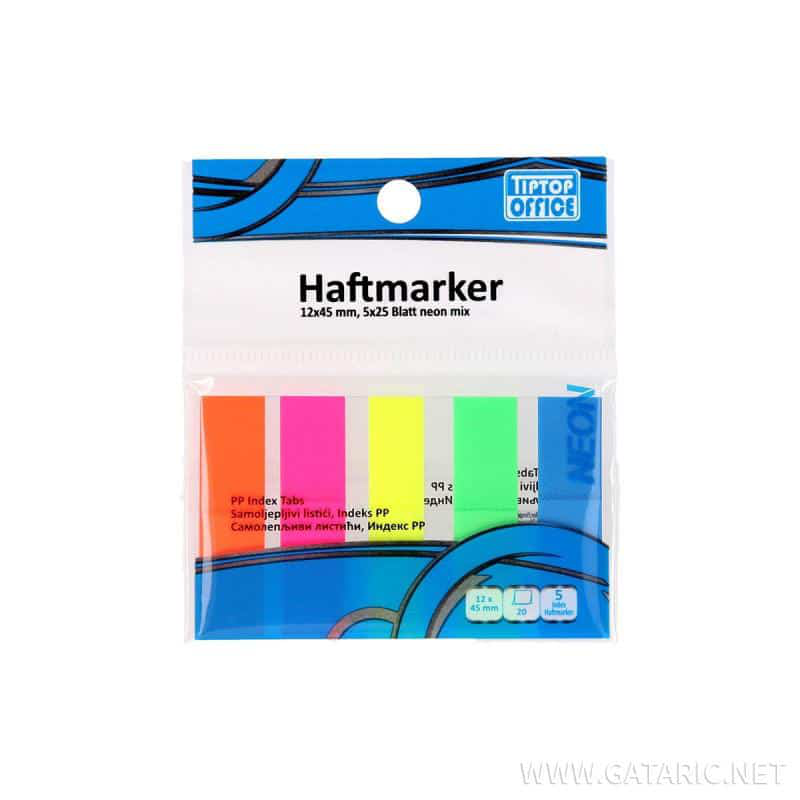 Tto index tabs neon 12x45 mm (25 sh. X 5 col) 405022, , medium-null