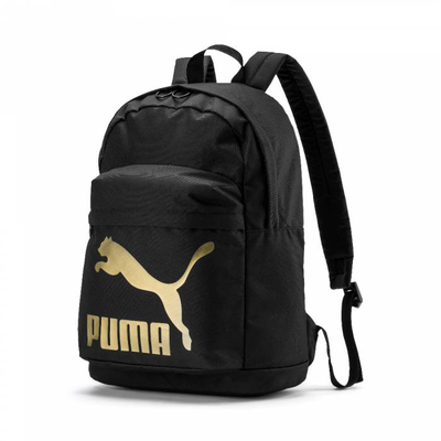 Puma originals backpack, Black / Gold, medium