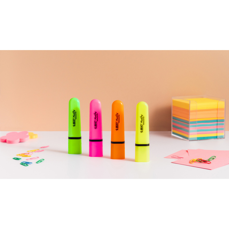 Product image: Bic υπογραμμιστης με κλιπ μυτη λοξη 1.7-4.8mm - αναμεικτα χρωματα, , medium-null