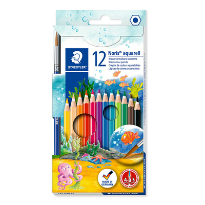 Staedtler 12 noris watercolour pencils, , medium