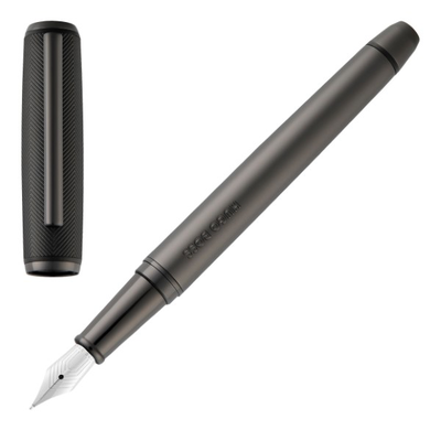 Hugo Boss fountain pen pace black & gun