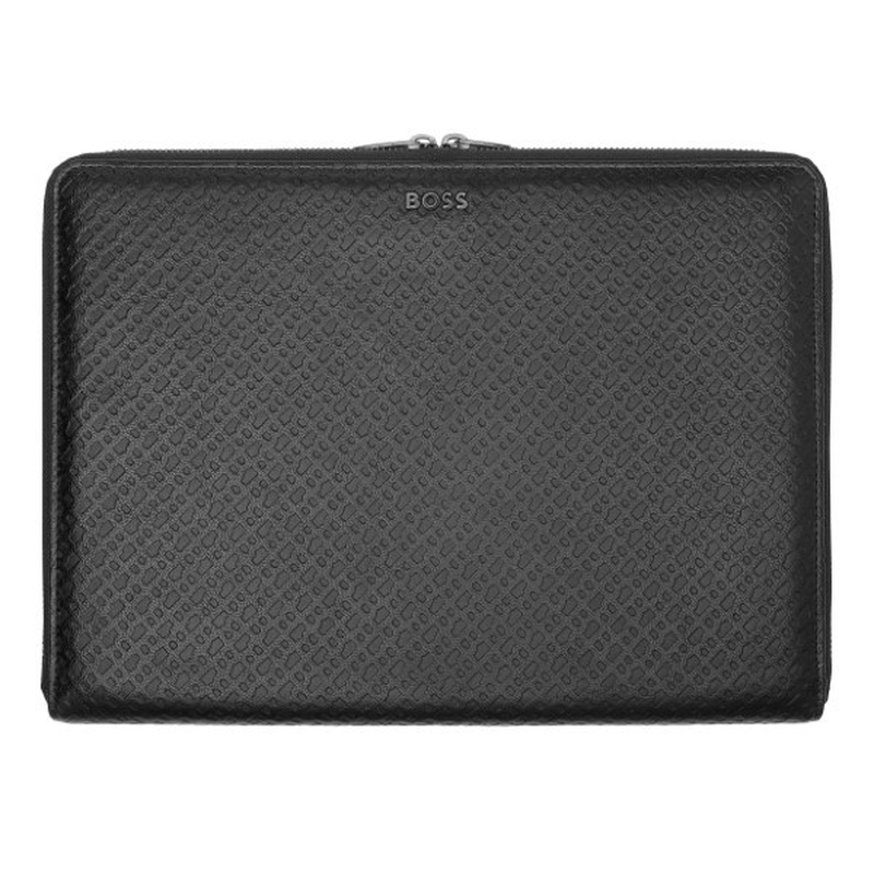 Boss conference folder zip a4 monogram zipped black, , medium image number null