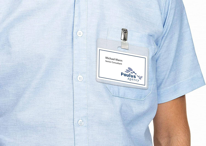 Herma inserts for name badges a4, 90 x 60 mm, white, made of cardboard, non-adhesive / 200 labels / 25 sheets, , medium-null