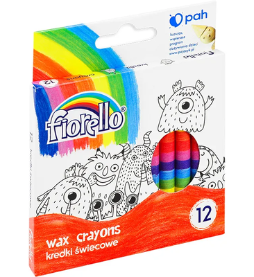 Wax crayons jumbo fiorello 12 colors