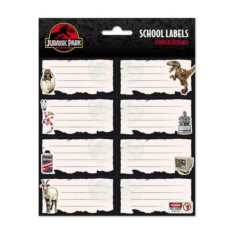 Jurassic park self-adhesive school labels, , medium image number null