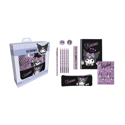 Kuromi stationery 12 pcs set in gift box, , medium