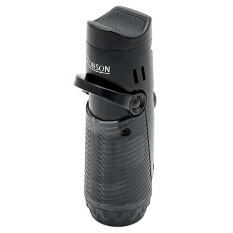 Ronson bora gun metal satin, black cigar lighter, , medium-null