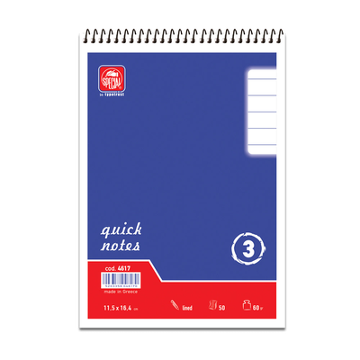 Spiral notebook 11.5x16.4cm typotrust, , medium