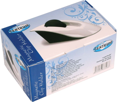 Magnetic clip holder white plastic with 25pcs paper clips, , medium
