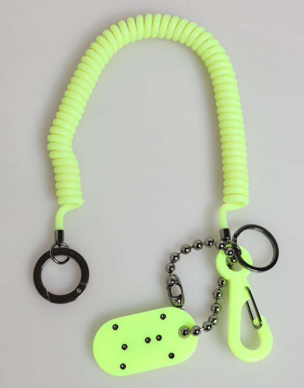 Green springy key holder dg logo men's keychain keyring-null