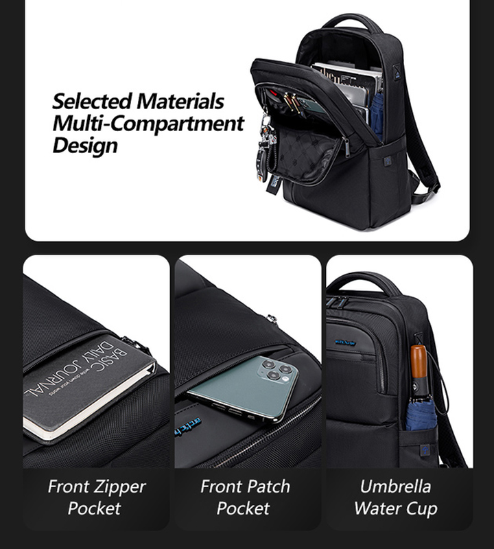 Product image: Arctic hunter revolve backpack black 15.6" 25l-null