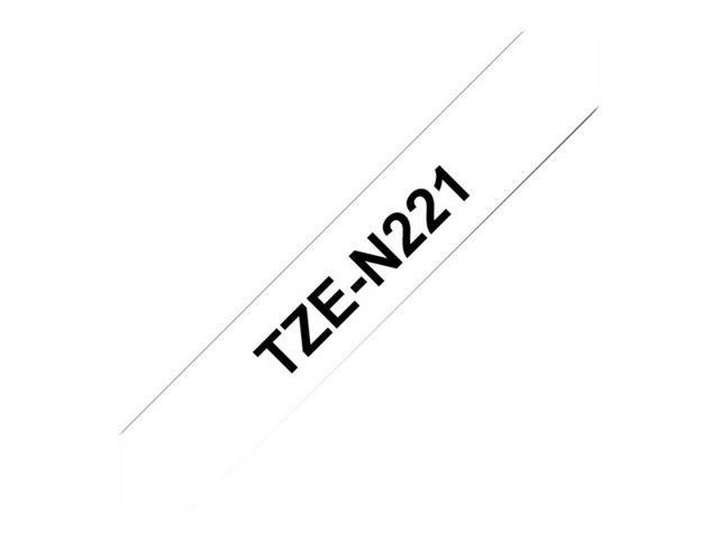 Brother tzen221 / black on white / roll (0.9 cm x 8 m) 1 roll(s) non-laminated tape / for p-touch pt-1005, pt-1010, 3600, d210, d400, d450, d600, e550, h101, h110, p750, p900, p950, , medium-null