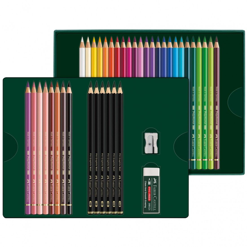 Faber castell polychromos & graphite matte, 40-piece gift set, , medium-null