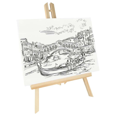 Καμβάς σε ξύλινο καβαλέτο 30x40cm βενετία, , medium