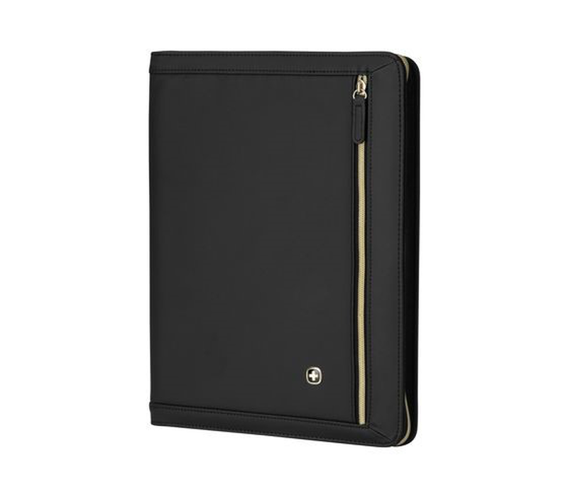 Wenger, amelie women's zippered padfolio with tablet pocket, black ( r ), , medium-null