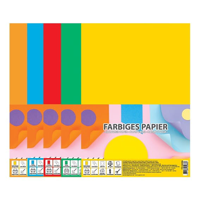 Tto 5 assorted colors paper a4 80gr 405988 intensive 100sheets, , medium