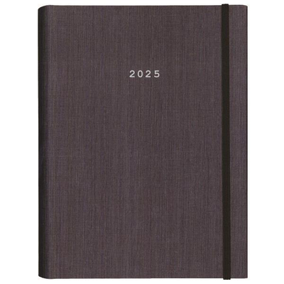 Diary daily (saturday/sunday same page) 14x21 spiral hard cover black next, , medium