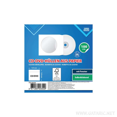 Tto cd/dvd white envelopes (100 pcs) 400350, , medium