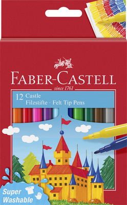 Faber castell 554212 felt-tip pens cardboard box 12pcs, , medium