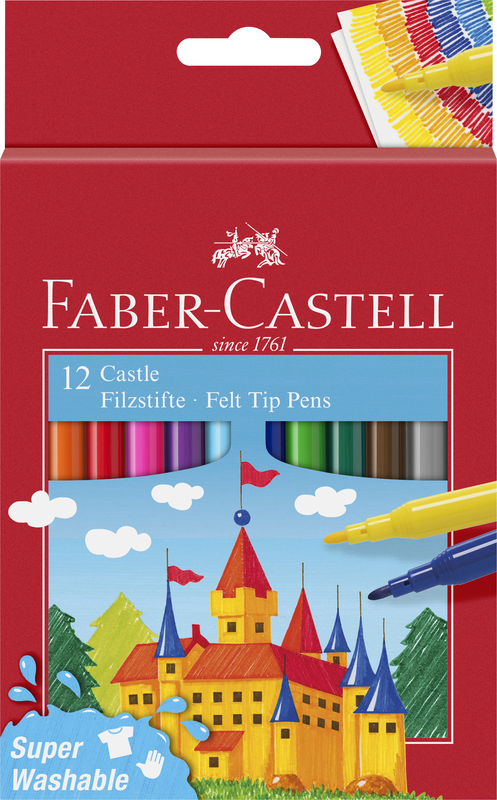 Faber castell 554212 felt-tip pens cardboard box 12pcs, , medium-null