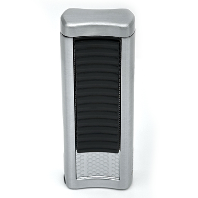 Ronson passat chrome silver, black cigar lighter, , medium
