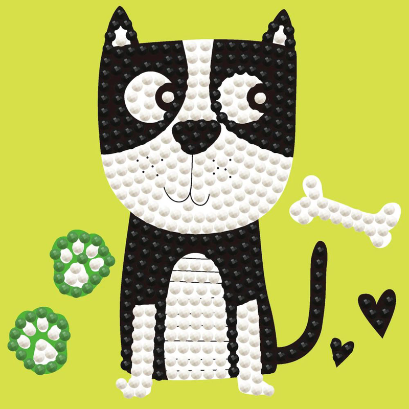 Diamond dotz puppy munch - framed kit, 9.5*9.5 cm, , medium-null