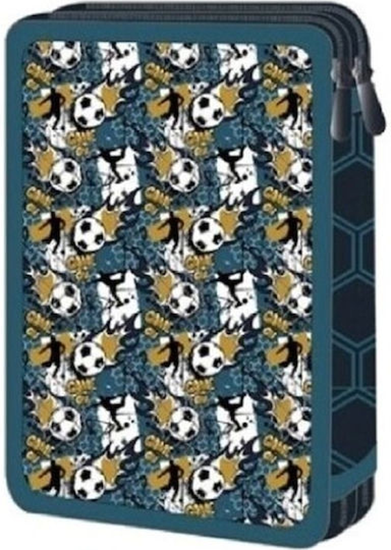 Product image: Must double pencil case 15x21x5cm football, , medium-null