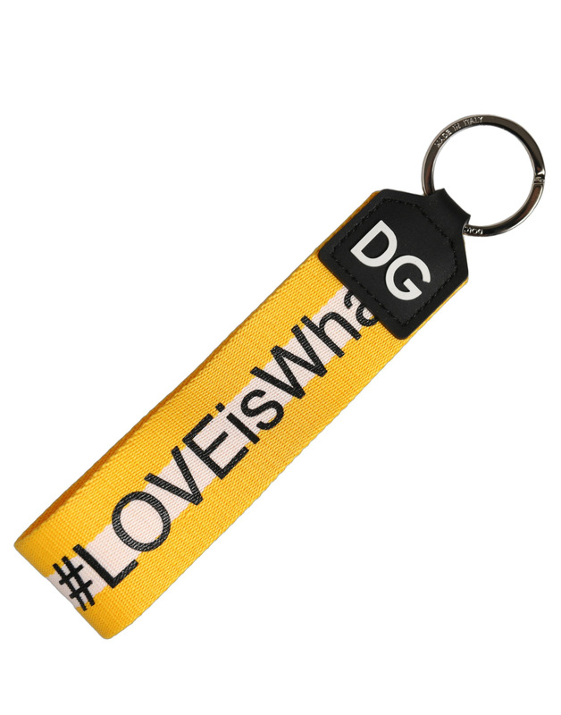 Multicolor logo polyester brass holder keychain-null
