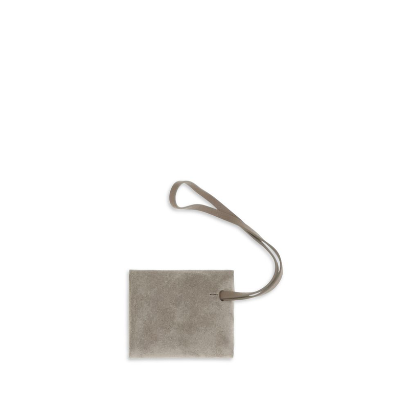 Gray calf leather bos taurus keychain-null