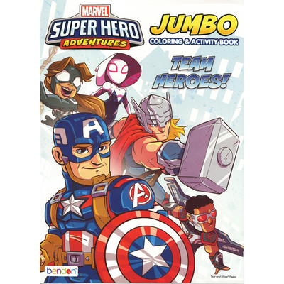 Marvel super hero adventures - jumbo coloring & activity book team heroes: join the ultimate superhero team-up for creative fun!, , medium