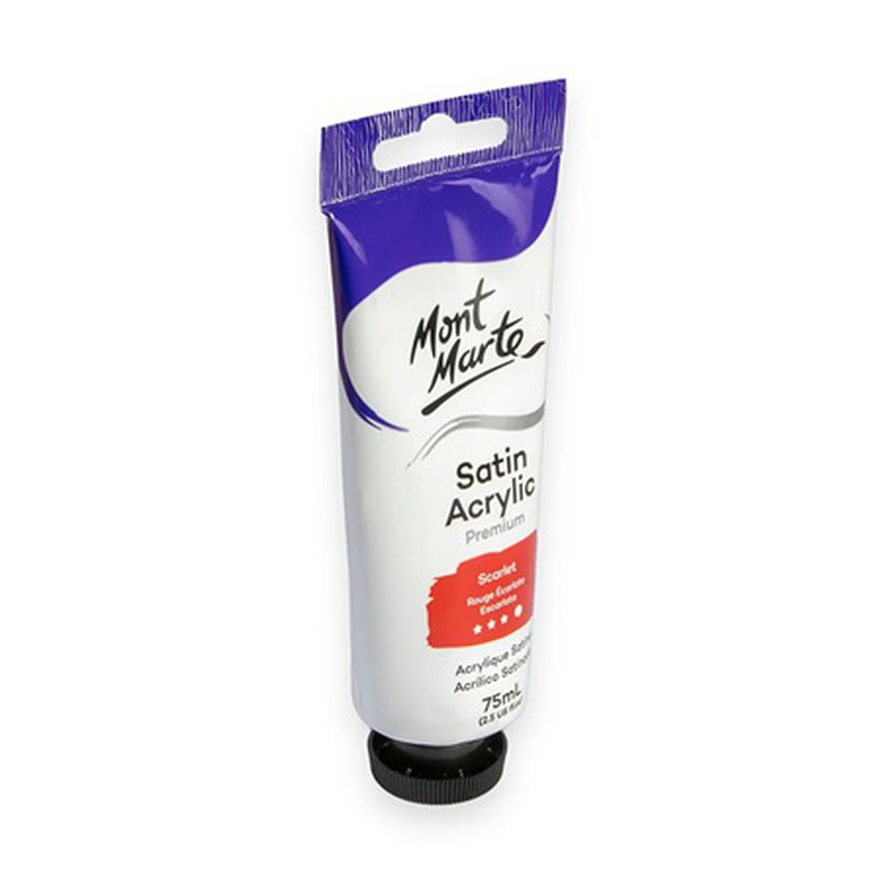 Mont marte satin acrylic 75ml scarlet pmsa7509_v01, , medium-null