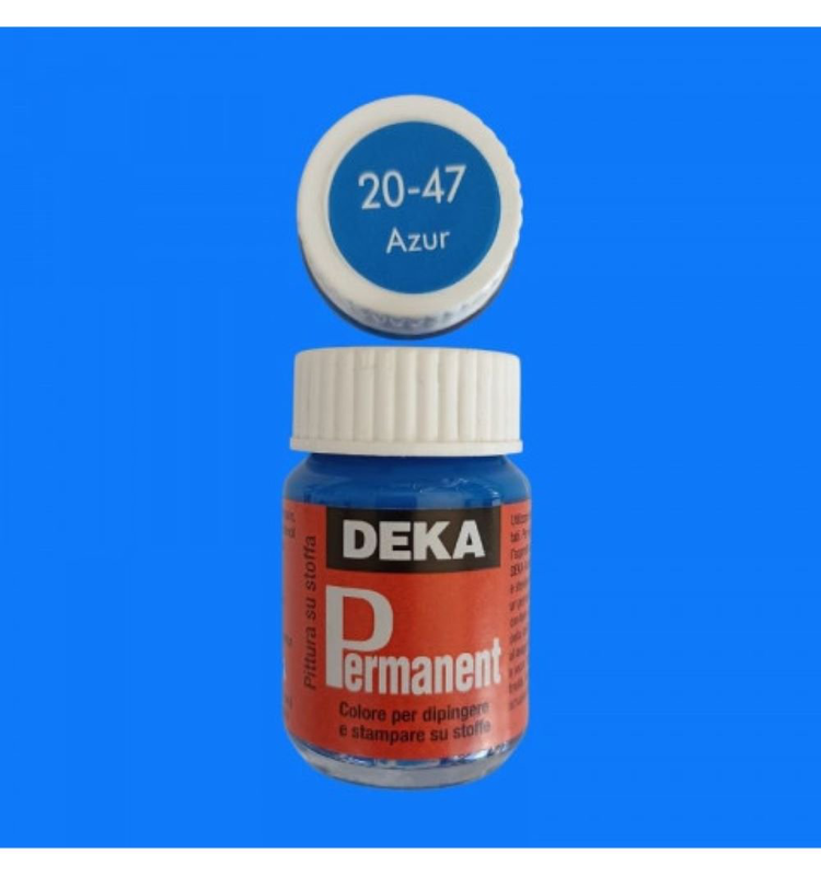 Deka permanent fabric paint 25 ml azur 2047, , medium image number null