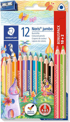 Staedtler 12 noris coloured pencils jumbo, , medium