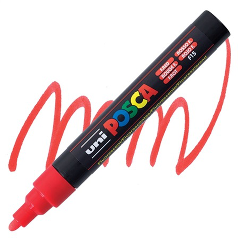 Uni posca bullet tip paint marker pc-5m 1.8-2.5mm f. Red, , medium-null