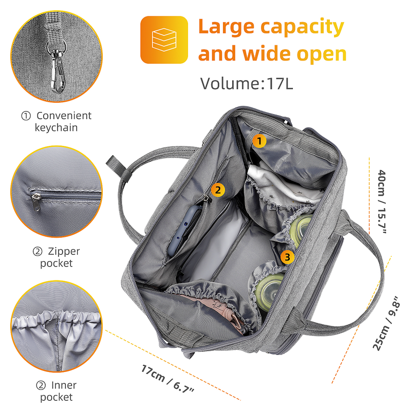 Product image: Mark ryden supermom gray backpack in cyprus, , medium-null