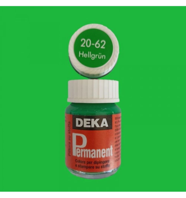 Deka permanent fabric paint 25 ml light green 2062, , medium
