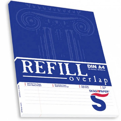Skag refill overlap pad ruled 80sh, , medium