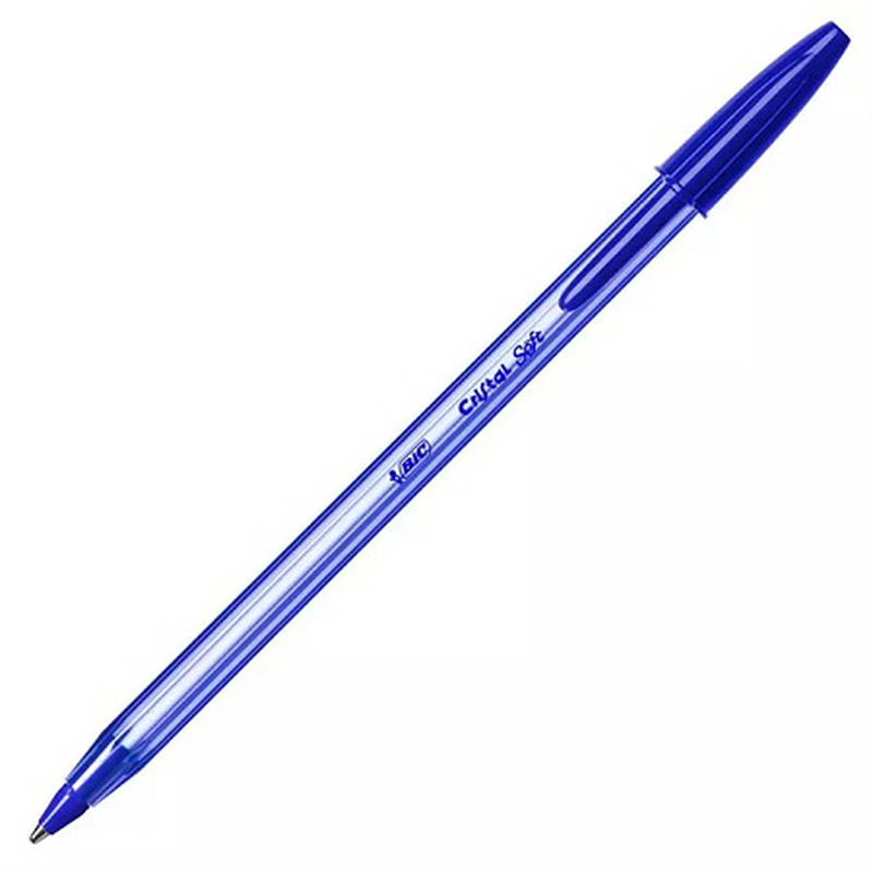 Bic cristal soft medium pen blue (1 pc), , medium-null